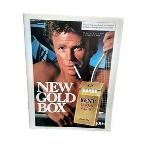 1985 Kent Golden Lights Cigarettes Vintage Print Ad
